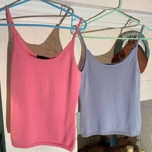 ITALIAN CASHMERE PINK CAMI CAMISOLE TANK TOP